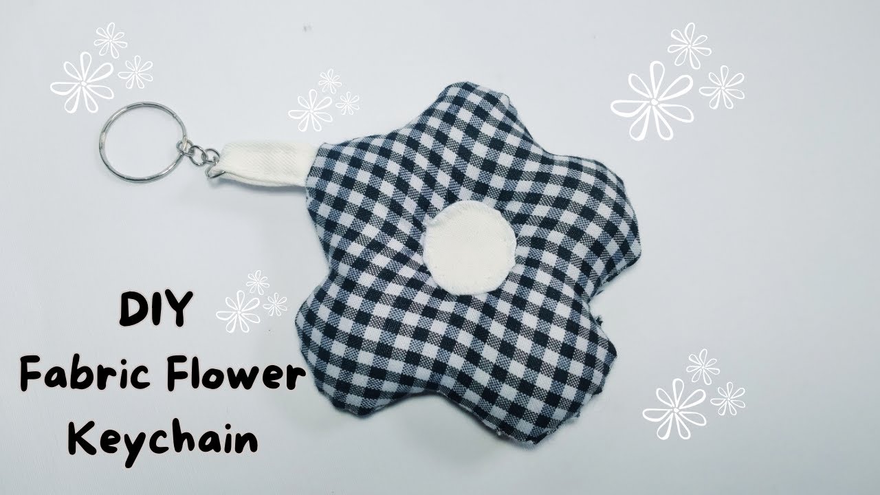 DIY Fabric Flower Keychain | Keychain Ideas | Sewing Tutorial