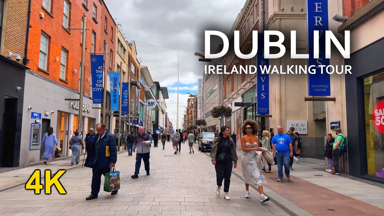 4K walking tour in Dublin, Ireland in summer 2024 | Exploring Dublin city center