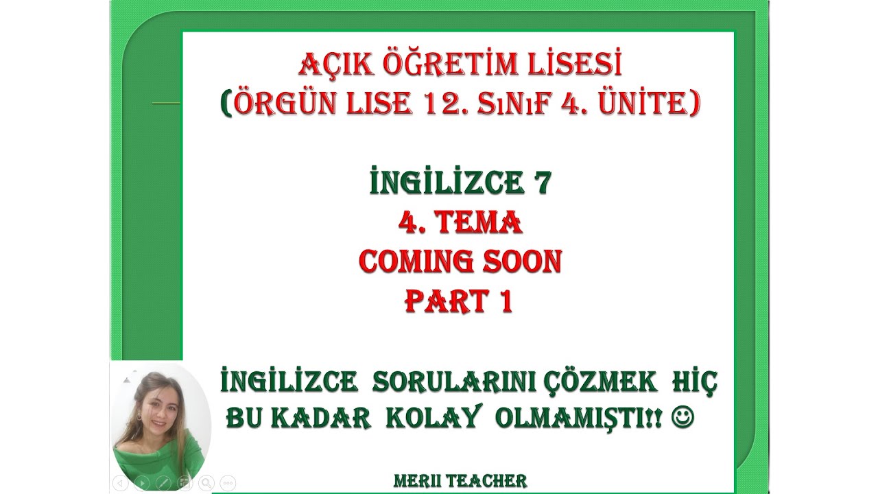 İNGİLİZCE 7 TEMA 4 / 12. SINIF 4. ÜNİTE HUMAN RIGHTS / İNSAN HAKLARI
