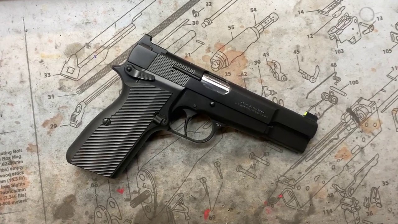 Custom Browning Hi Power Set Up For Left Hand Carry