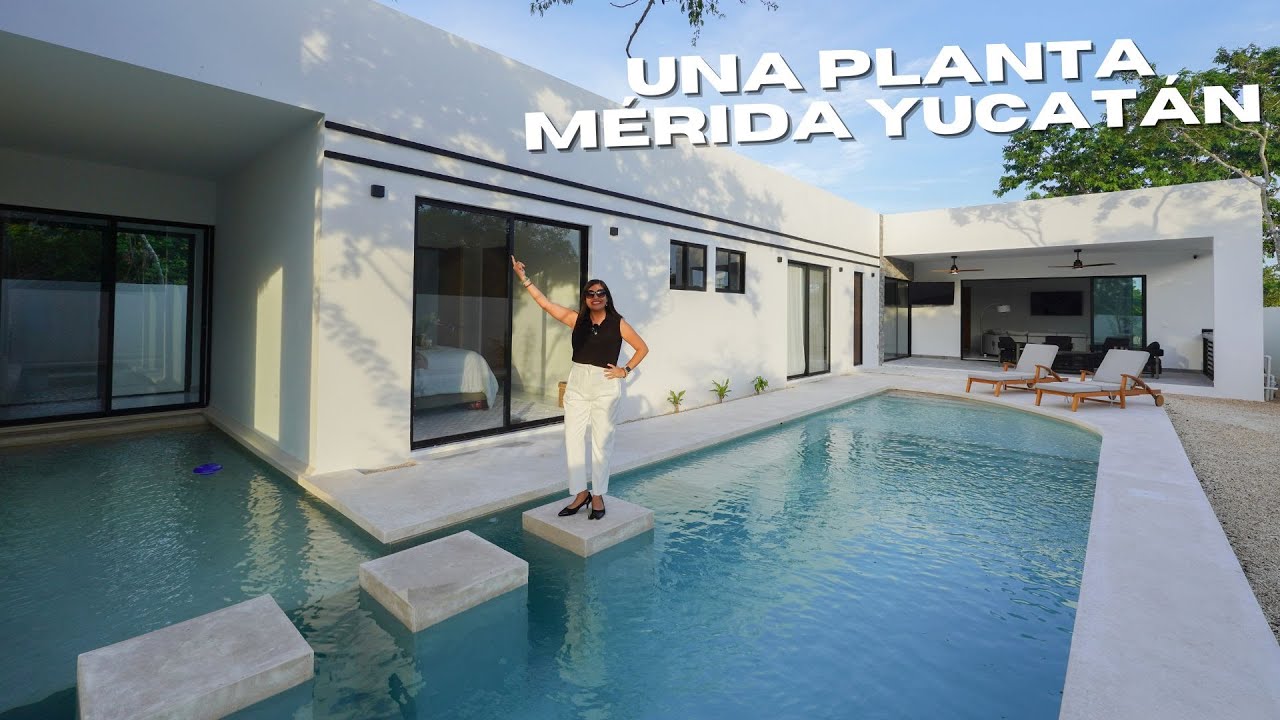 INCREÍBLE CASA EN VENTA ¡Alberca con conexión a la casa! Al norte de Mérida Yucatán