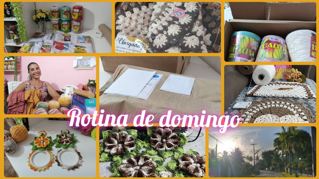 Um domingo inteiro comigo , casa, crochê, encomendas,comprinhas 🛍️🏡🧶