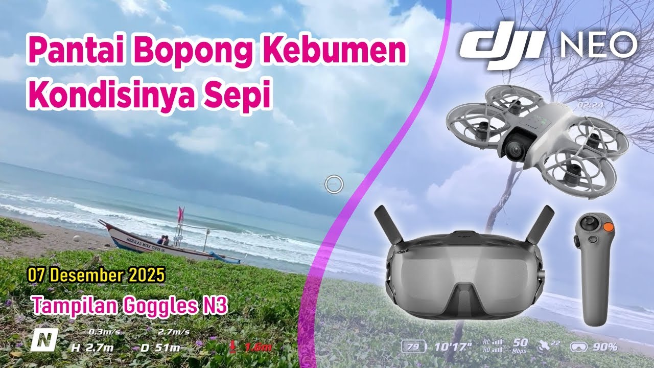 View Goggles N3 || Pantai Bopong Kebumen Kondisinya Sepi