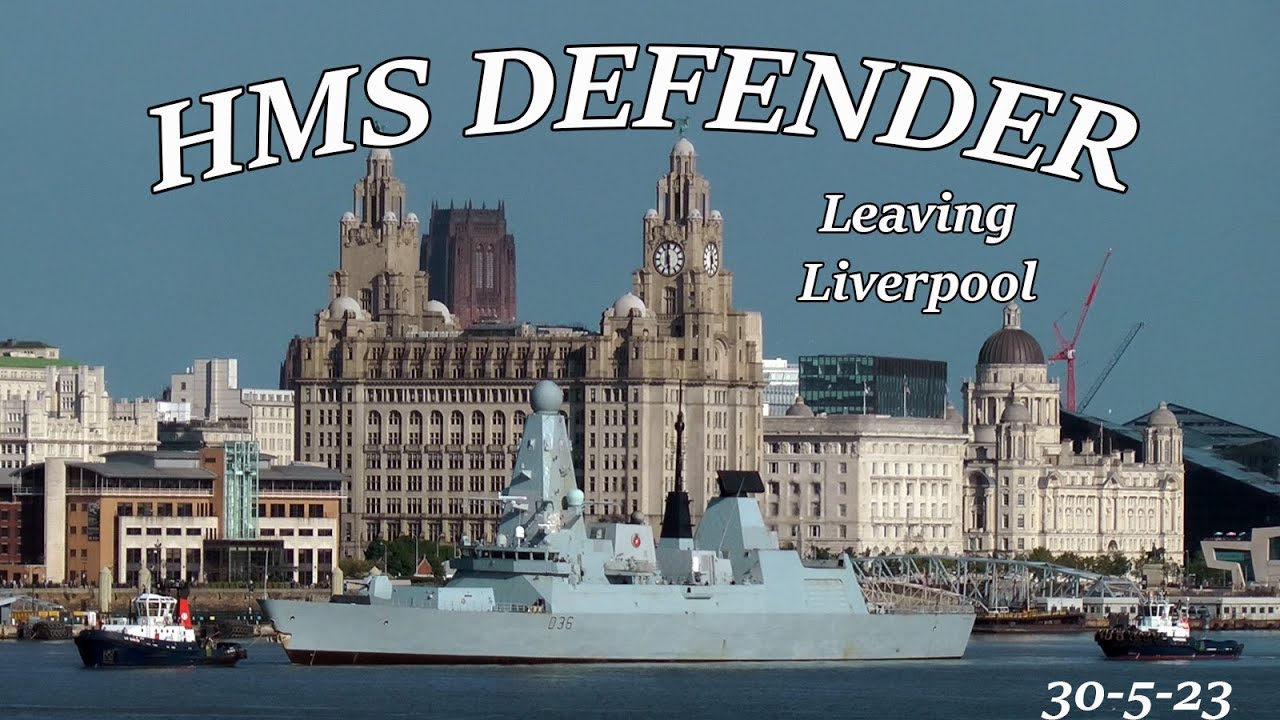 HMS Defender Leaving Liverpool