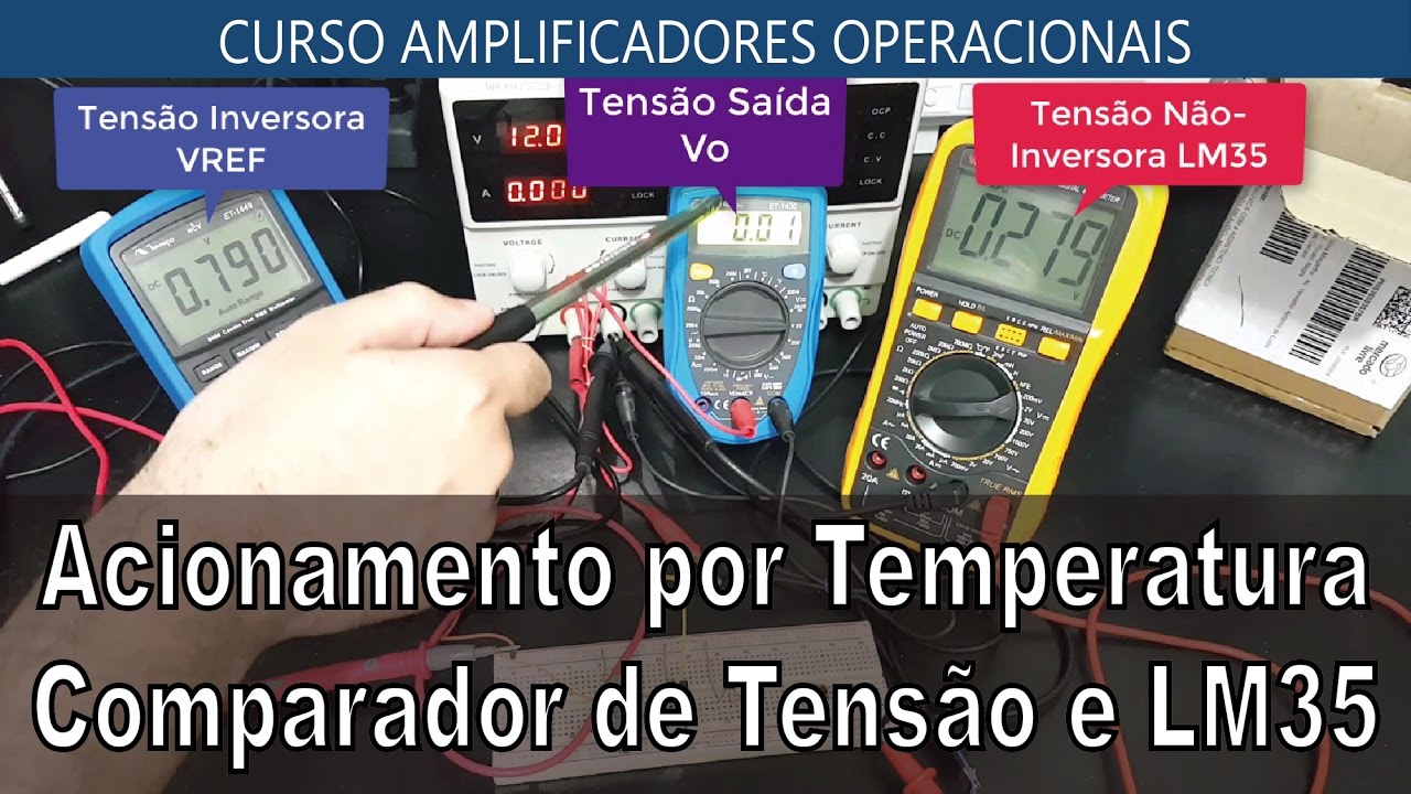 #33 Acionamento por Temperatura com Comparador de Tensão e LM35