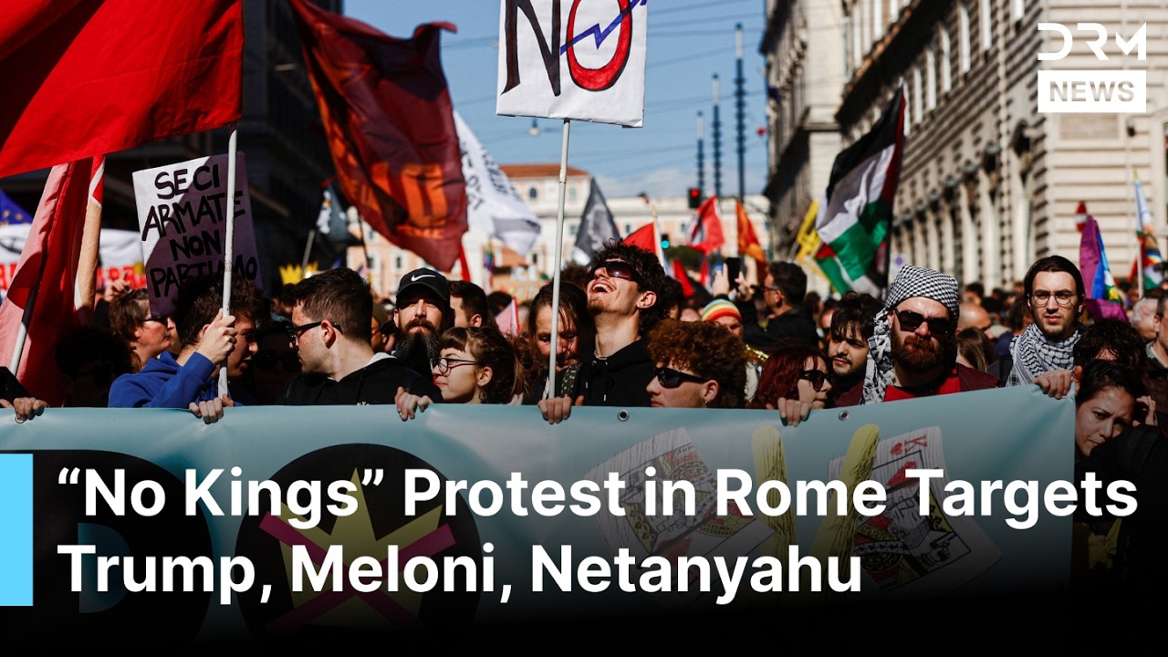 Hundreds of Thousands at &ldquo;No Kings&rdquo; Protest in Rome Target Trump, Meloni, Netanyahu | AC1G