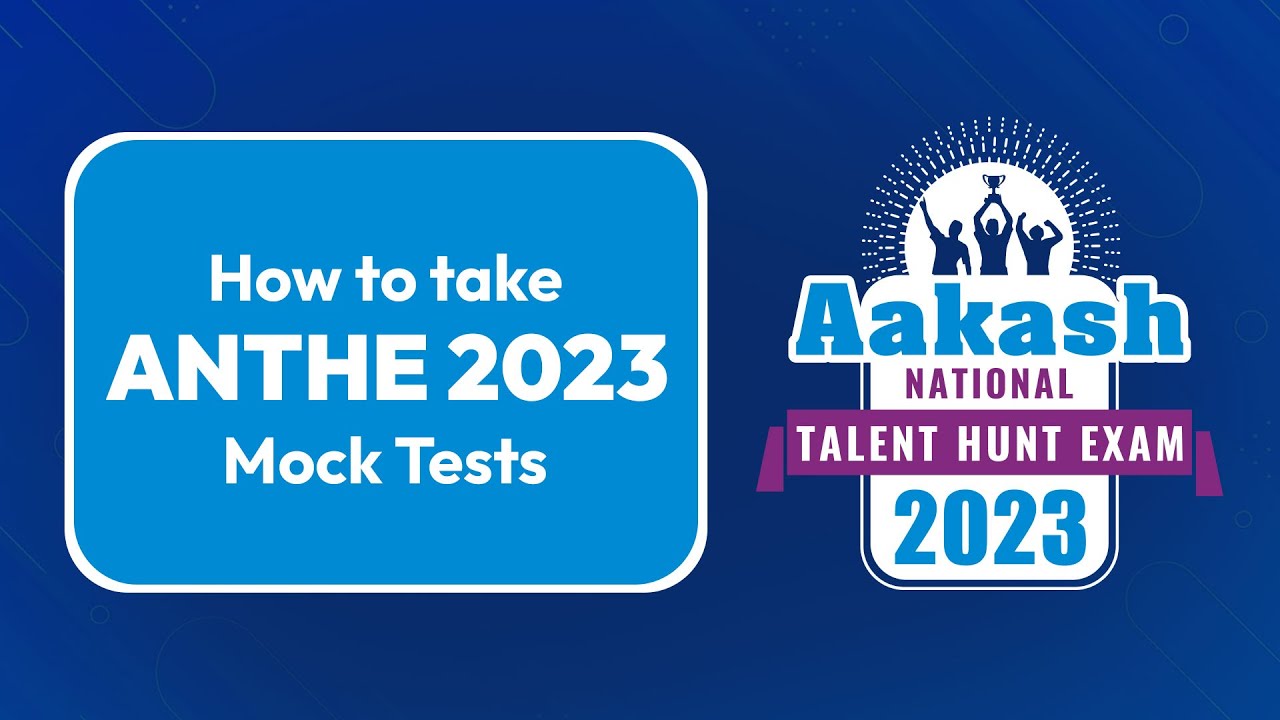 How to take ANTHE 2023 Mock Tests | Aakash National Talent Hunt Exam 2023