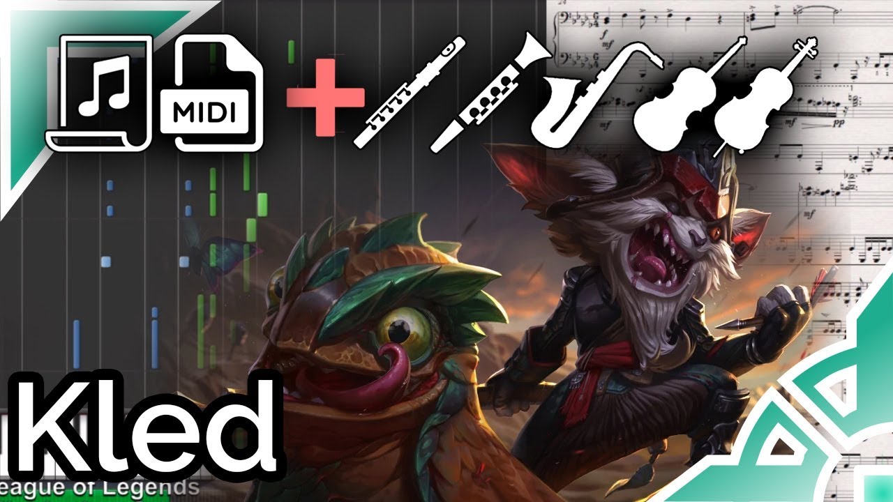 Kled login theme - League of Legends (Synthesia Piano Tutorial)