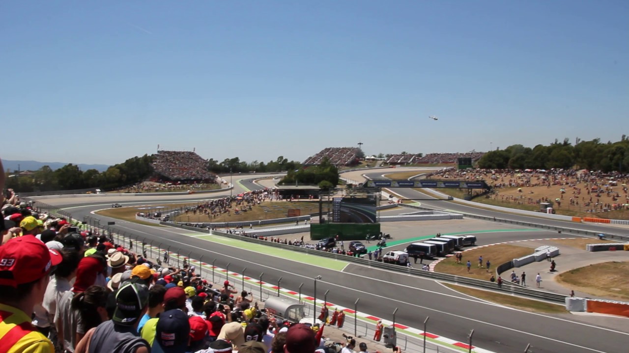 MotoGP Barcelona 2017 Start (von Tribüne K)