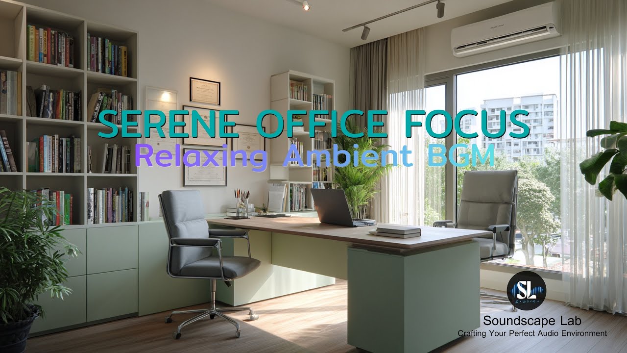 SERENE OFFICE FOCUS: Relaxing Ambient BGM for Work, Study & Deep Concentration (4 Hours)