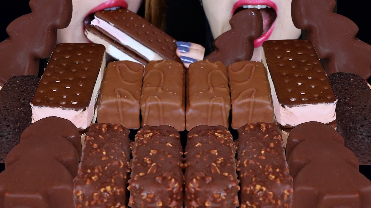 ASMR CHOCOLATE GALAXY CAKE BARS, MINT CHOCOLATE ICE CREAM, CRUNCHY ICE CREAM BAR, ICE CREAM SANDWICH