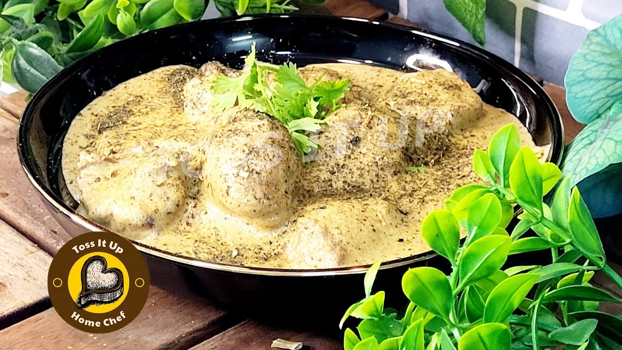 Restaurant Style White Chicken In Creamy Silky Gravy#whitechicken#creamychickengravy#safedmalaimurgh