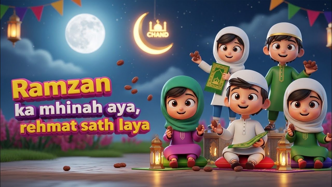 Ramzan ka mhinah aya| Naat for kids 