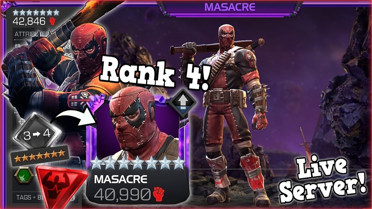 7 STAR RANK 4 MASACRE! Live Server! USING MY LAST RANK 4 GEM! | Marvel Contest of Champions