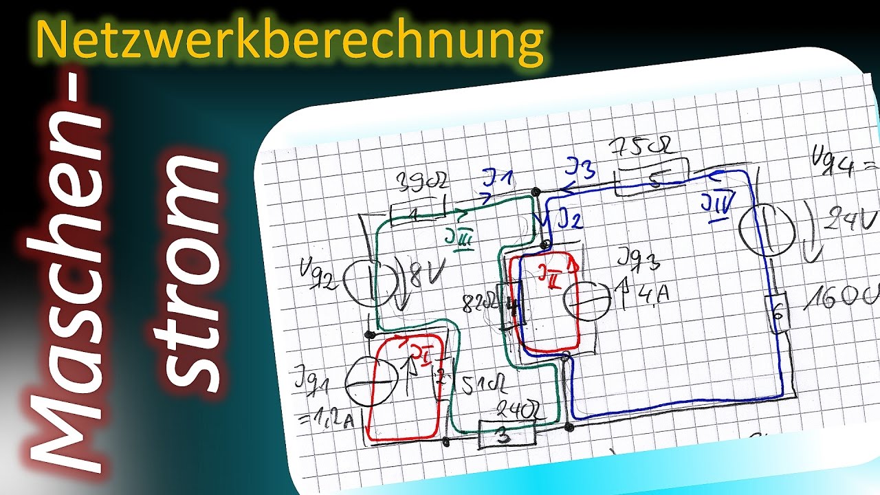 Maschenstromverfahren mit realen Stromquellen