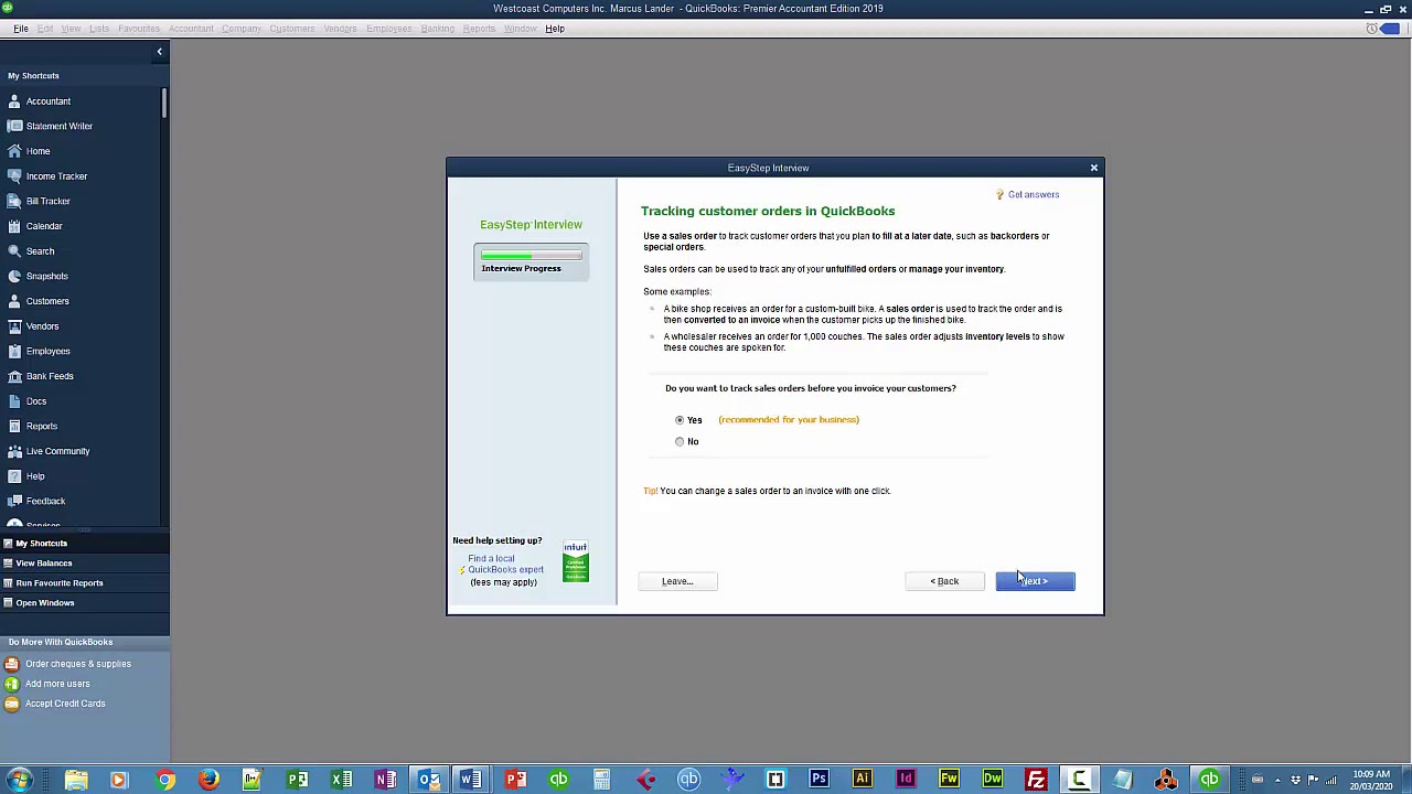 QuickBooks Premier Accountant Edition 2019 - Create a New Company