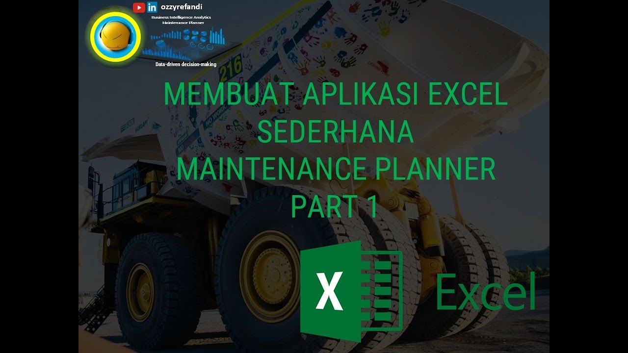 Aplikasi excel sederhana maintenance planner part 1