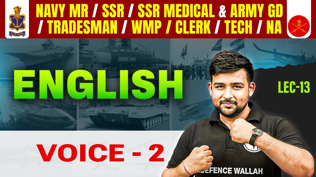 Voice - 2 | English for Navy SSR/SSR Medical & Army WMP/ Clerk | Ankit Yadav Sir🚀