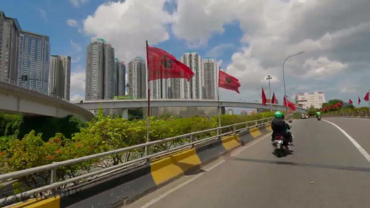 Sudirman Station To Central Park Jakarta - Grab Bike - 4K Ultra HD - Indonesia
