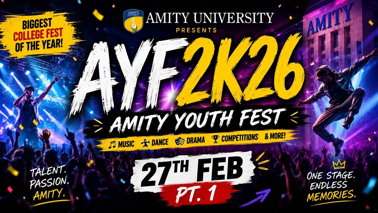 AMITY YOUTH FEST 2K26 🔥✨️ | DAY 1 VLOG | 27th Feb | Amity Noida | PT. 1