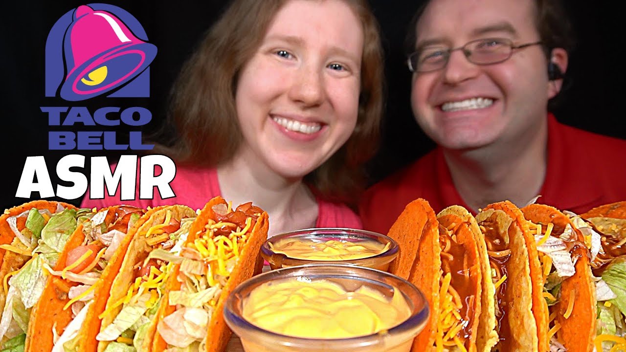 ASMR TACO BELL TACOS FEAST MUKBANG (No Talking) EATING SOUNDS