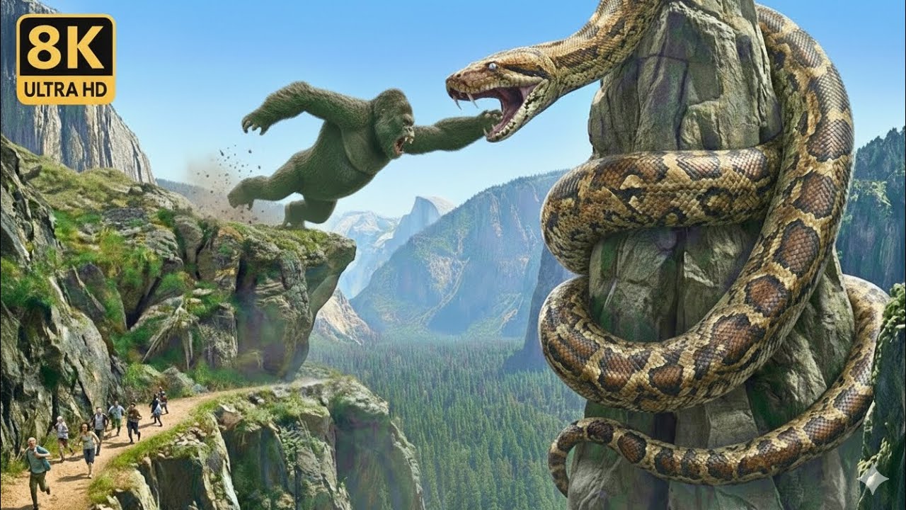 King Kong vs Titanoboa Snake | Epic Deadly Battle That Destroyed a National Park | King Kong Movie
