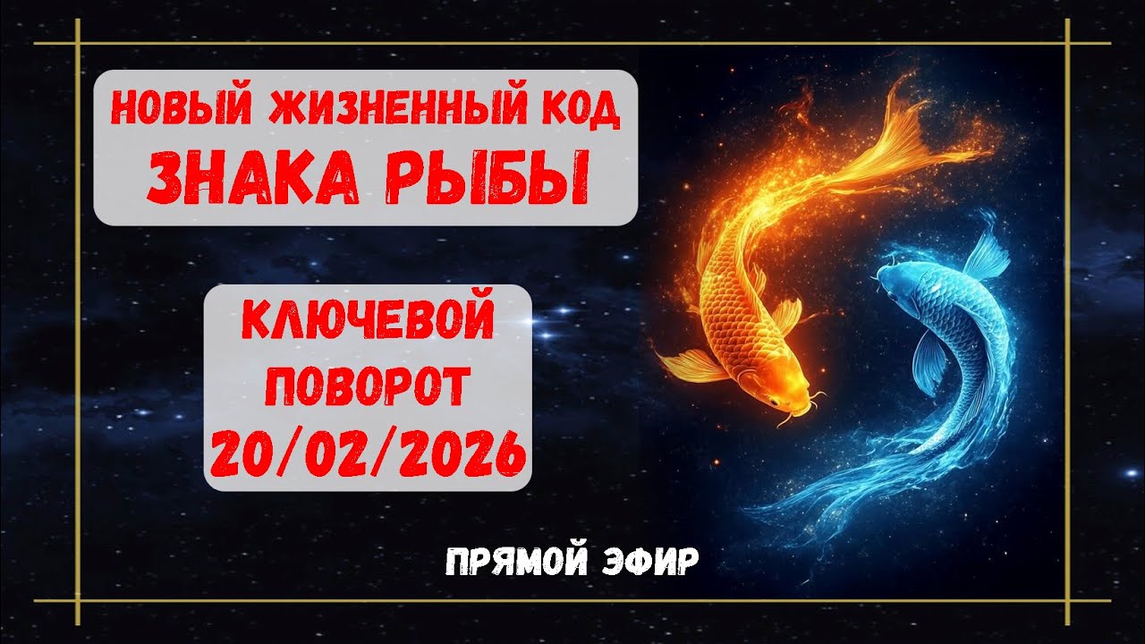 🔴20 февраля 2026 – новый жизненный этап знака РЫБЫ | Солнце, Луна, Асцендент, МС 