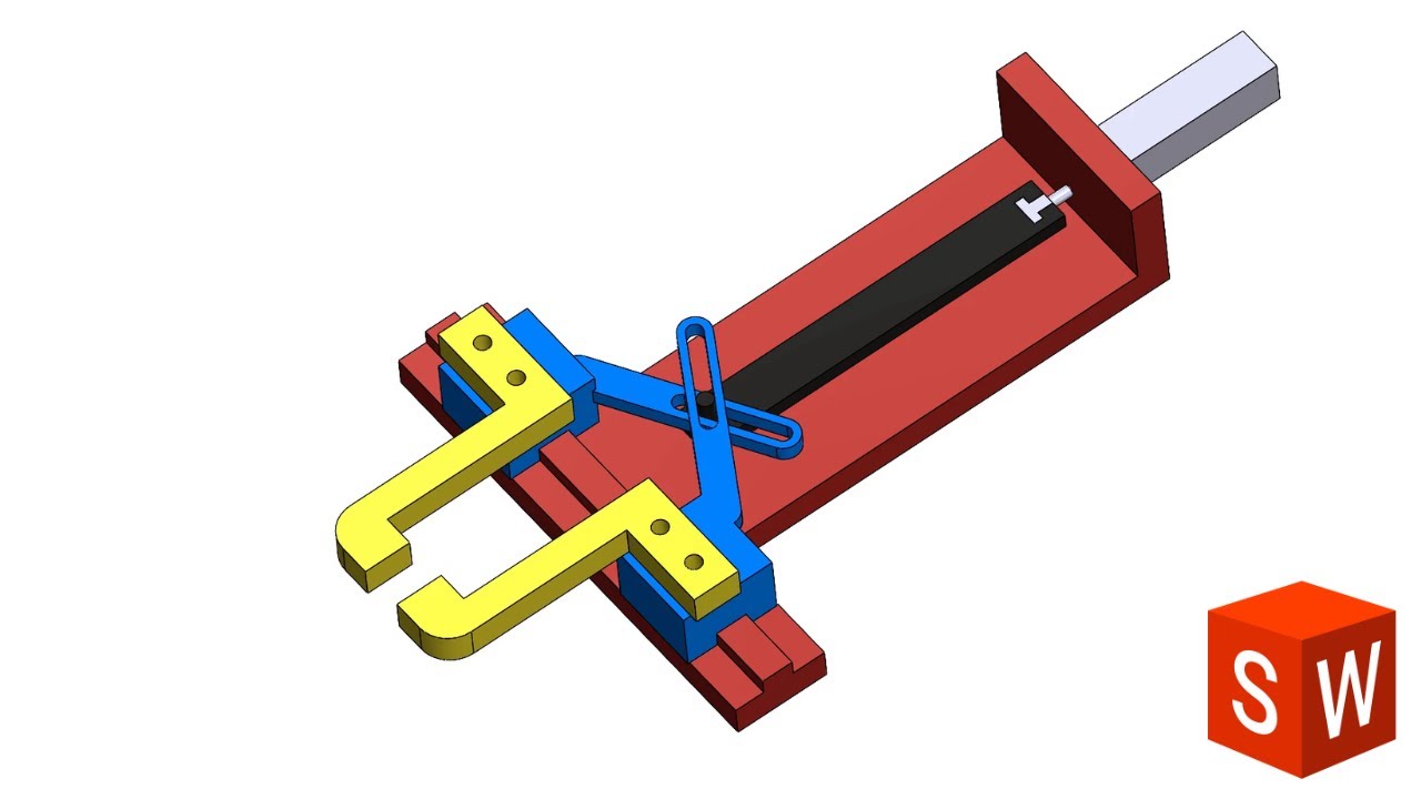 Slot Gripper Mechanism in Solidworks 2025