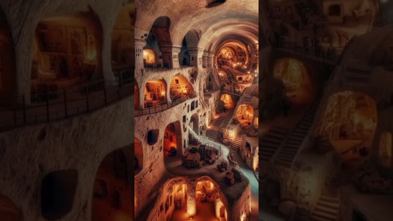 Inside Derink&uuml;y&uuml;, The underground city in the depths of the Cappadocia region ,Turkey 🇹🇷