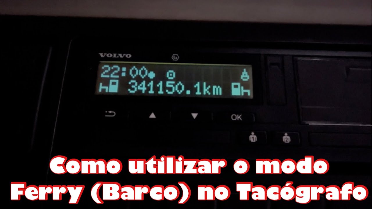 Tacógrafo - Como utilizar o modo Ferry (Barco)