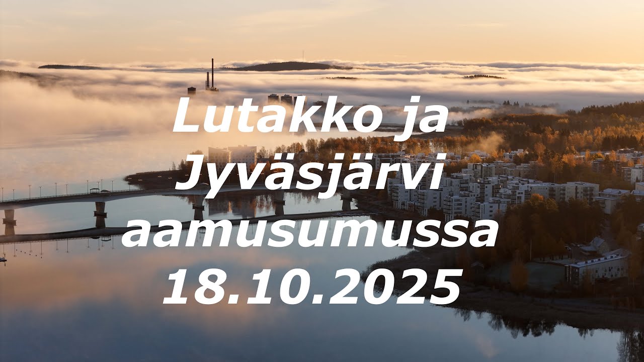 Jyväskylä satama ja Jyväsjärvi aamun sumussa-Jyväskylä Port and Lake Jyväsjärvi in ​​the morning fog