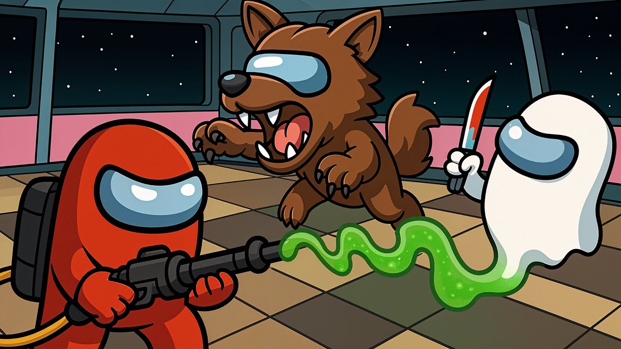 3 IMPOSTORI... MA UNO CONTRO L'ALTRO! Lupo mannaro VS Glitcher VS Swooper! - Among Us Mod iNoob
