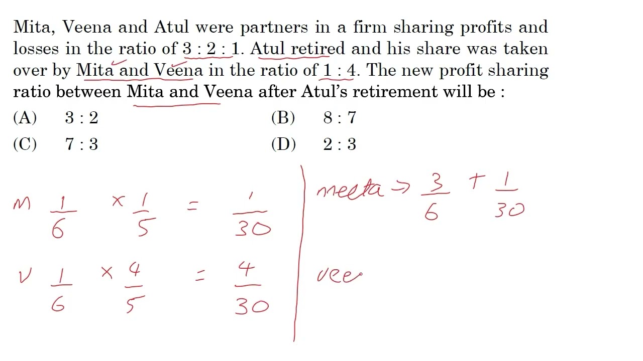 CBSE Class 12 Accounts | 2024 PYQ | 67/1/1 | Q16(b) | 1 Mark MCQ | Retirement of Partner | New PSR