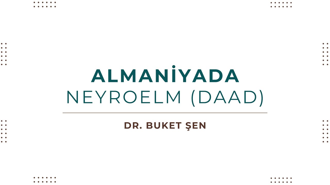 ICAMS | Almanniyada Neyroelm - Dr. Buket Şen