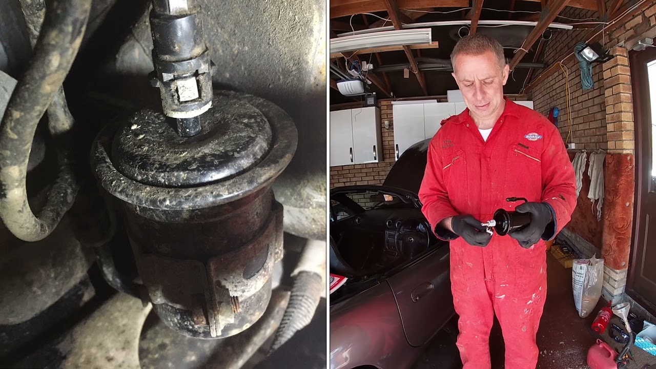 Replacing Fuel Filter Mazda MX-5 NB (2.5) Miata & Service Summary