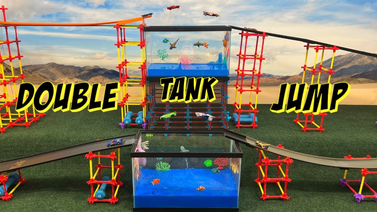 DIECAST CARS RACING | DOUBLE TANK JUMP TOURNAMENT 1