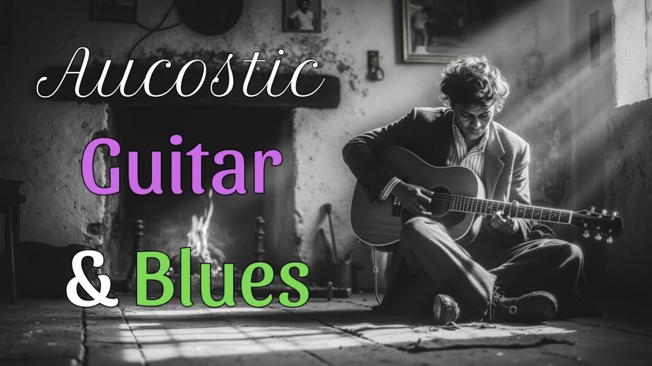 Музыка Акустической Гитары Блюз Фингерпикинг Уютная Атмосфера Камина Инструментальное Расслабление