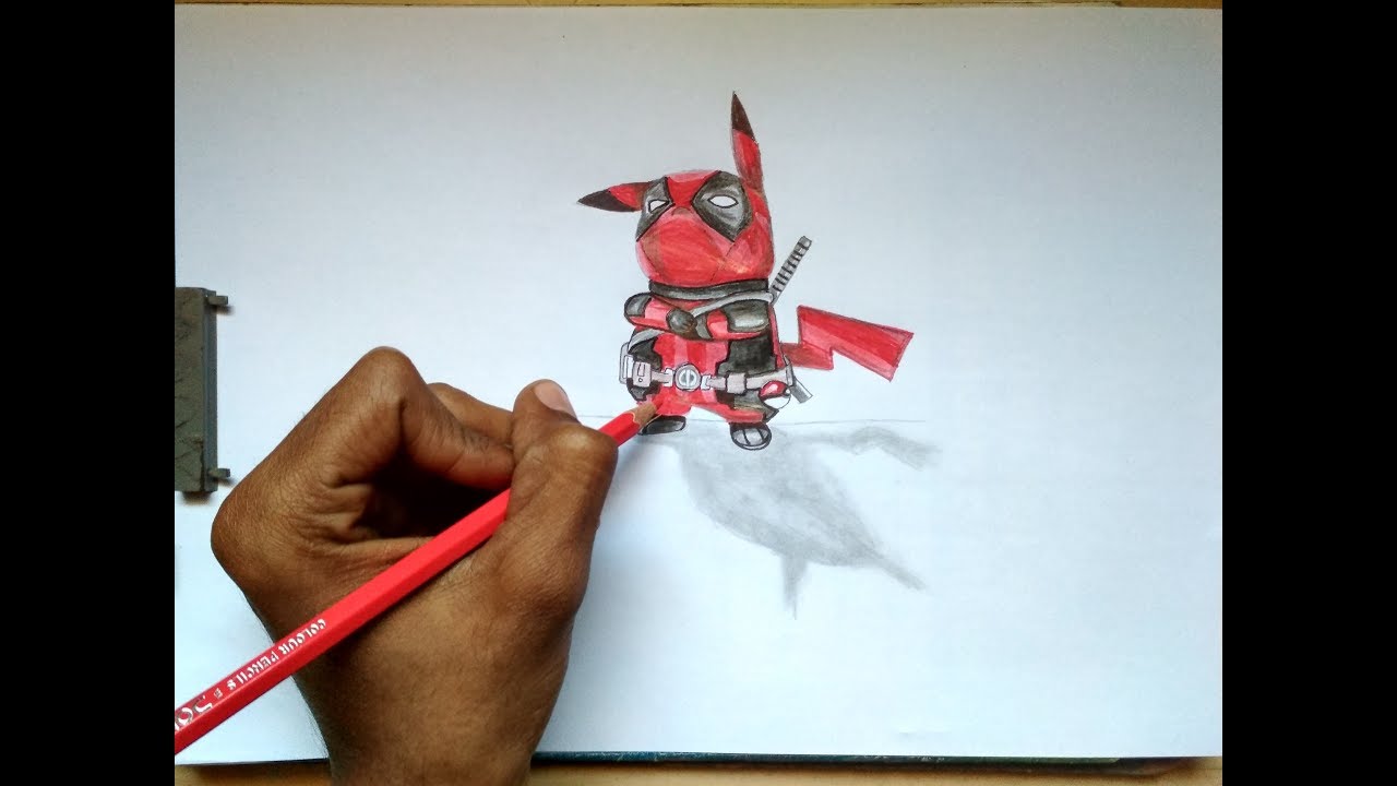How To Draw Pikachu + Deadpool Drawing || art tutorial ||  drawing ideas || || By Prashant pc
