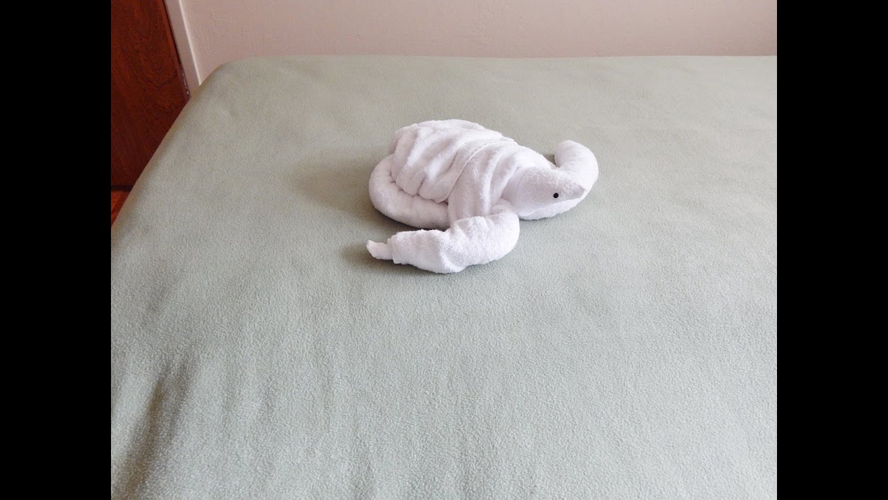 Towel Art Folding -  How to Make Towel Animal Turtle | Towel origami | Towel Folding Design | 91
