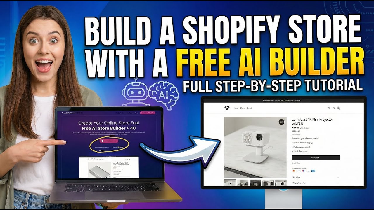 Build a Shopify Dropshipping Store with a FREE AI Store Builder (Full Step-by-Step Tutorial)