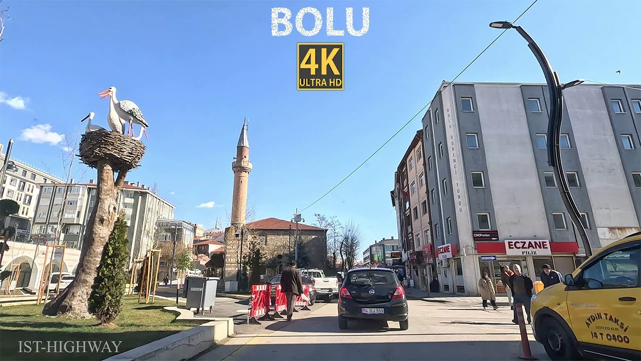 Автомобильный тур по городу БОЛУ, ТУРЦИЯ 4K