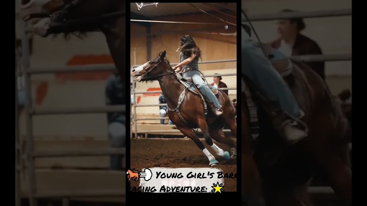 Young Girl's Barrel Racing Adventure: Speed & Skill on DisplayHorse Whispers, Horse videos,