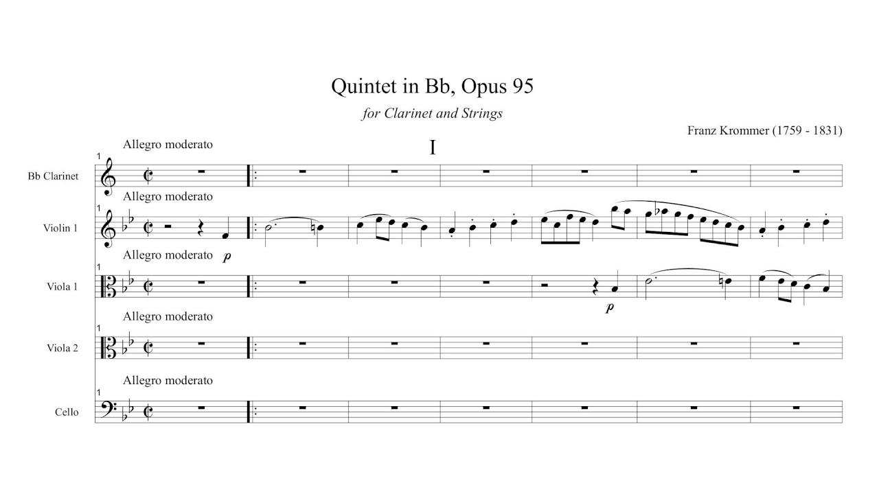 Franz Krommer &ndash; Clarinet Quintet in B♭ major, Op.95