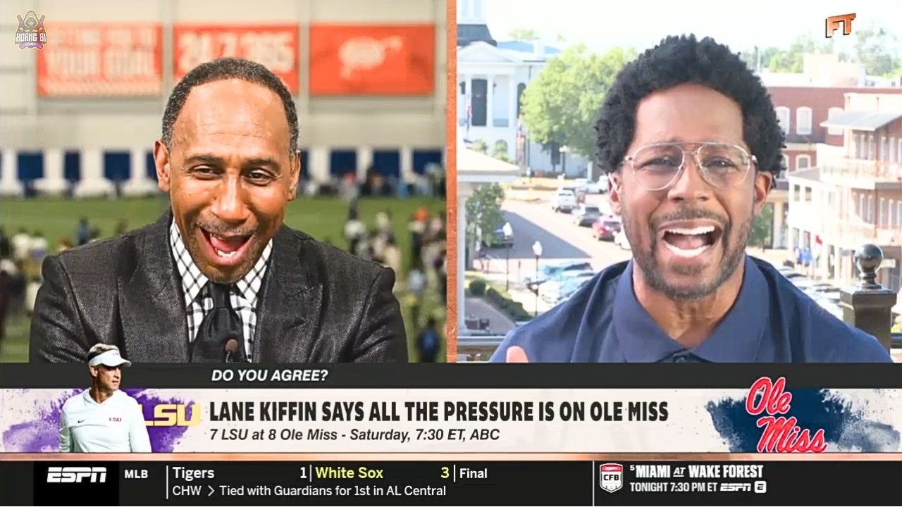 FIRST TAKE | Stephen A.Smith react to Lane Kiffin says all the pressure is on Ole Miss, not LSU.