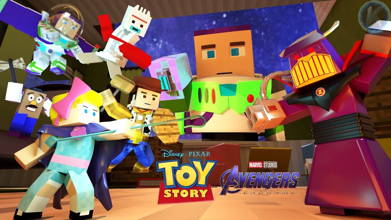Toy Story Meets Avengers Endgame Minecraft Animation