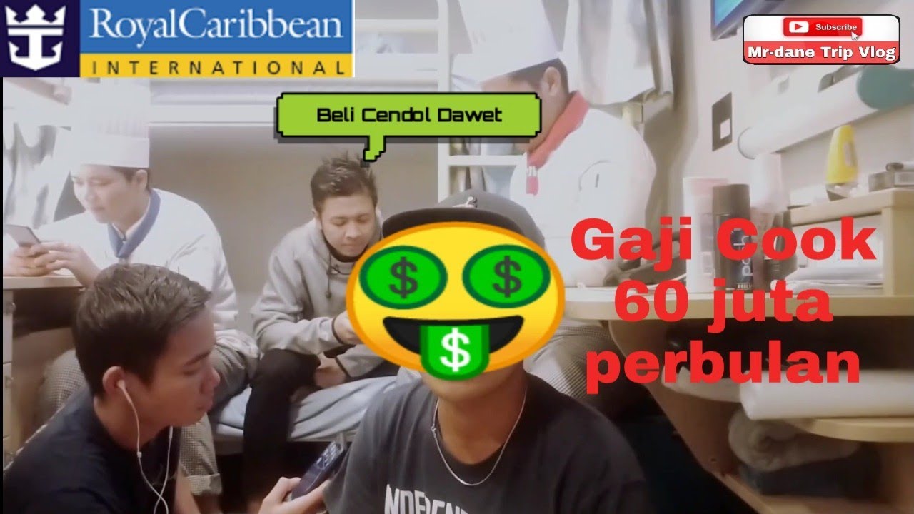 Gaji di kapal pesiar Cook/koki 60 juta perbulan amazing royal caribbean