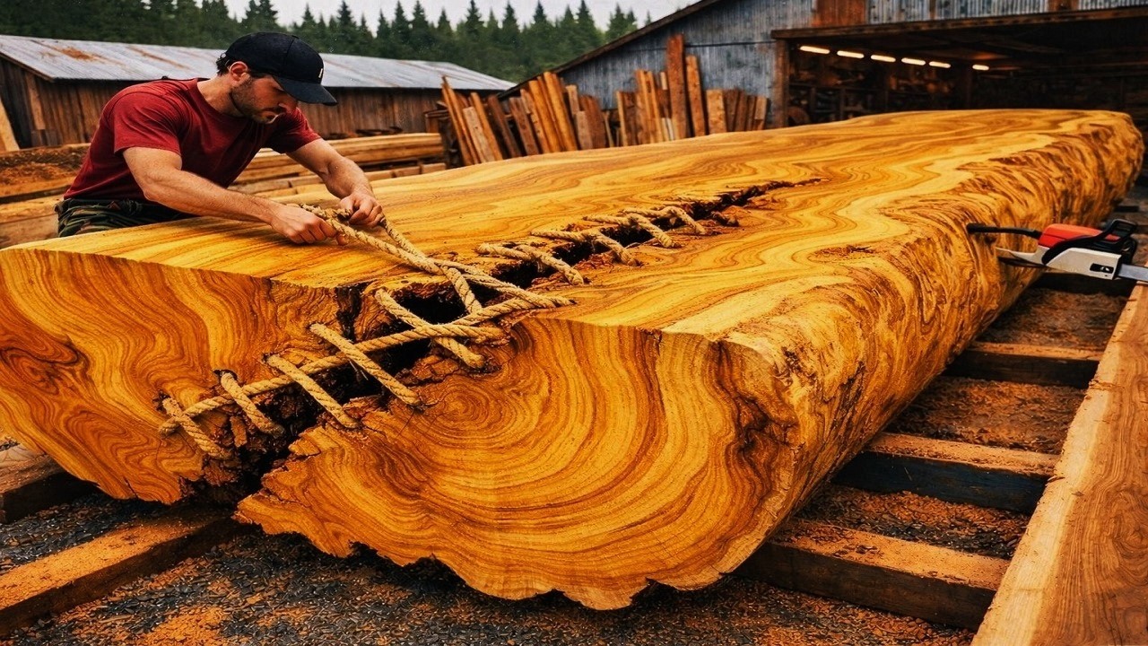 You Won’t Believe: How Rope Transforms Cracked Wood Into Art
