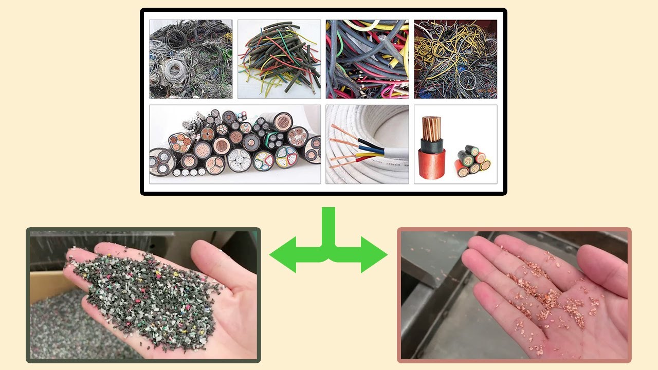 copper aluminum wire recycling granulation machine | Cable waste recovery operation