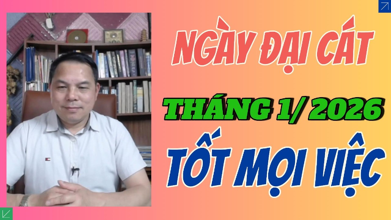 Xem Ngày Tốt Tháng 1/2026: Đại Cát Cho Khai Trương – Cưới Hỏi – Động Thổ – Xuất Hành | Phong Thuỷ