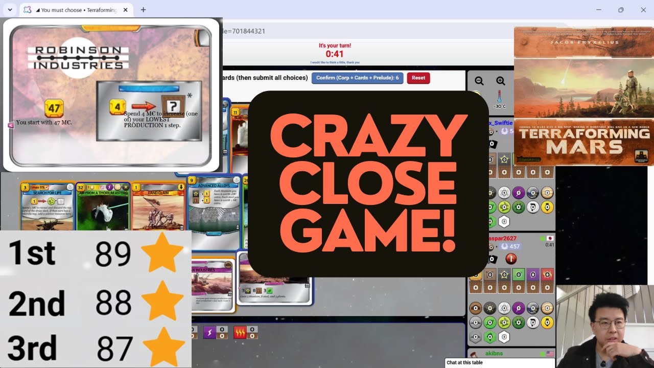 Terraforming Mars Live 3p Playthru By Aussie TM Champion 2025 With Strategy Commentary